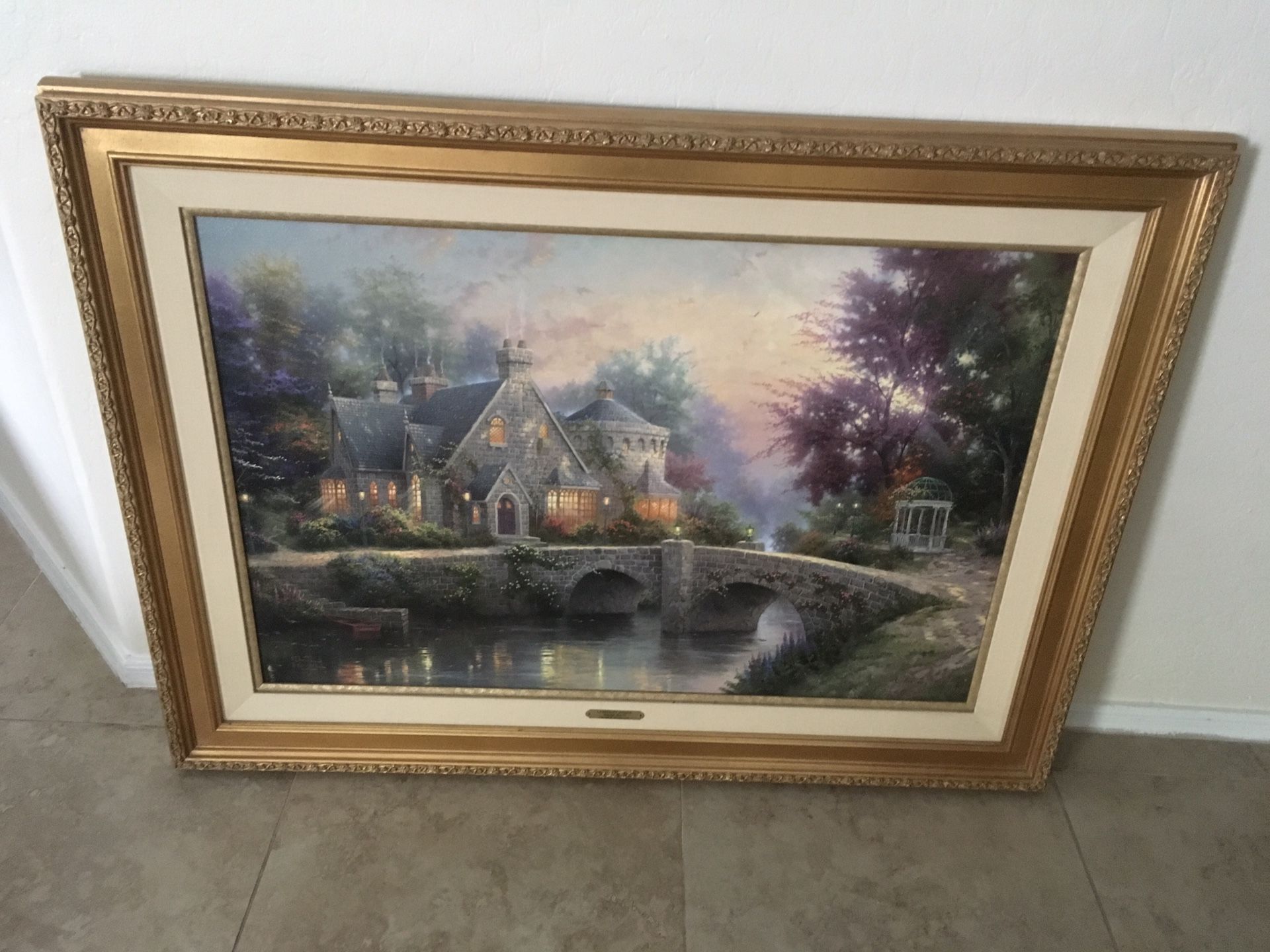 Thomas Kinkade (Lamplight Manor Canvas) Limited Addition