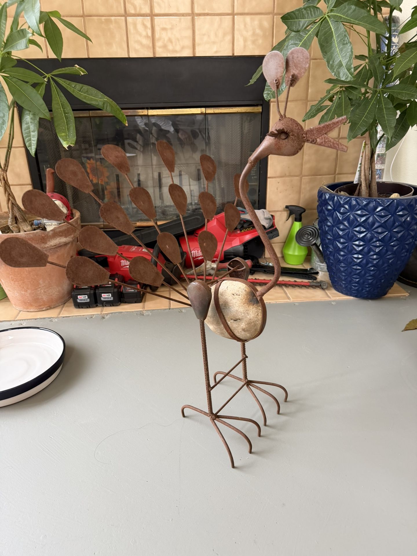 Rough Iron Custom-Made Peacock, Perfectly Balanced