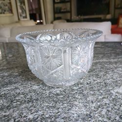 Imperial Glass Mogul Variant Bowl 6-in Tulip- Shaped Star Sawtooth USA BFE 3395
