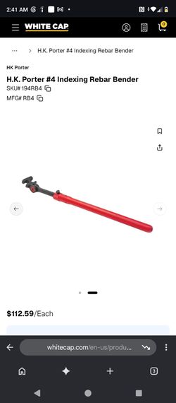 Indexing Rebar bender