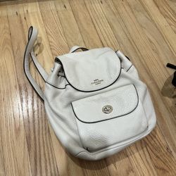 Genuine Coach Leather Backpack 