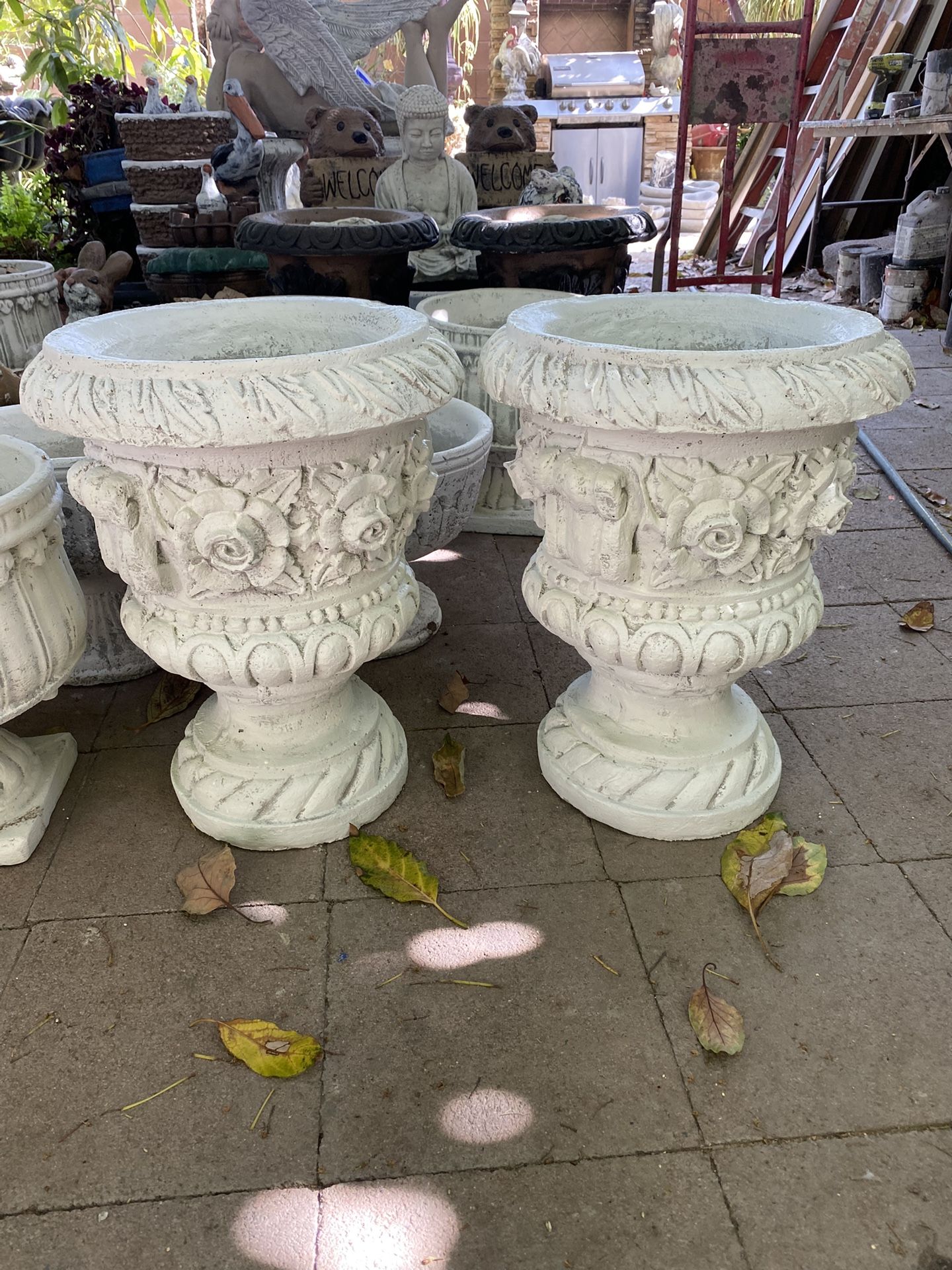 Set De 2 Macetas De Cemento