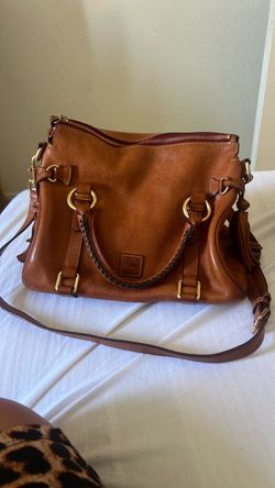 Brown Leather Dooney & Burke florentine mini satchel purse