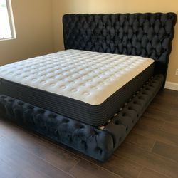 New In Box King Bed Frame +Mattress (Read Description Below)