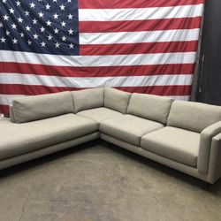 Free Delivery - Room & Board 3 Piece Sectional 
