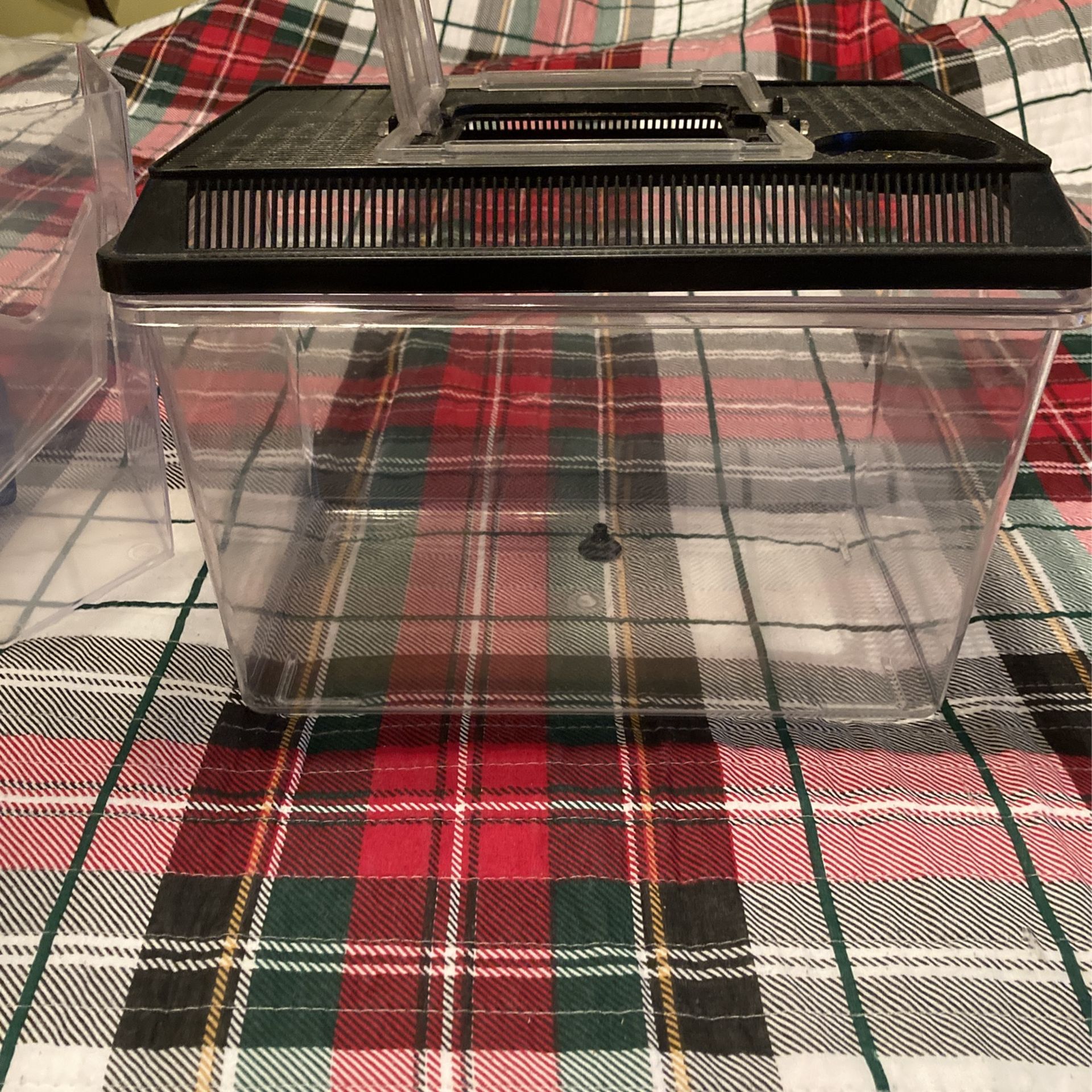 Fish Tank And Cage With Oxygen Pipe