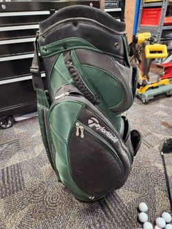 Golf clubs and bag