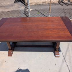 Farm Dining Table Long Style Solid Wood Kitchen Patio 90805