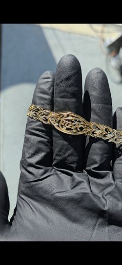 14k heart bracelet
