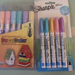 Brand New DecoColor And Sharpie Pastel Colored Markers- Oil And Water Based