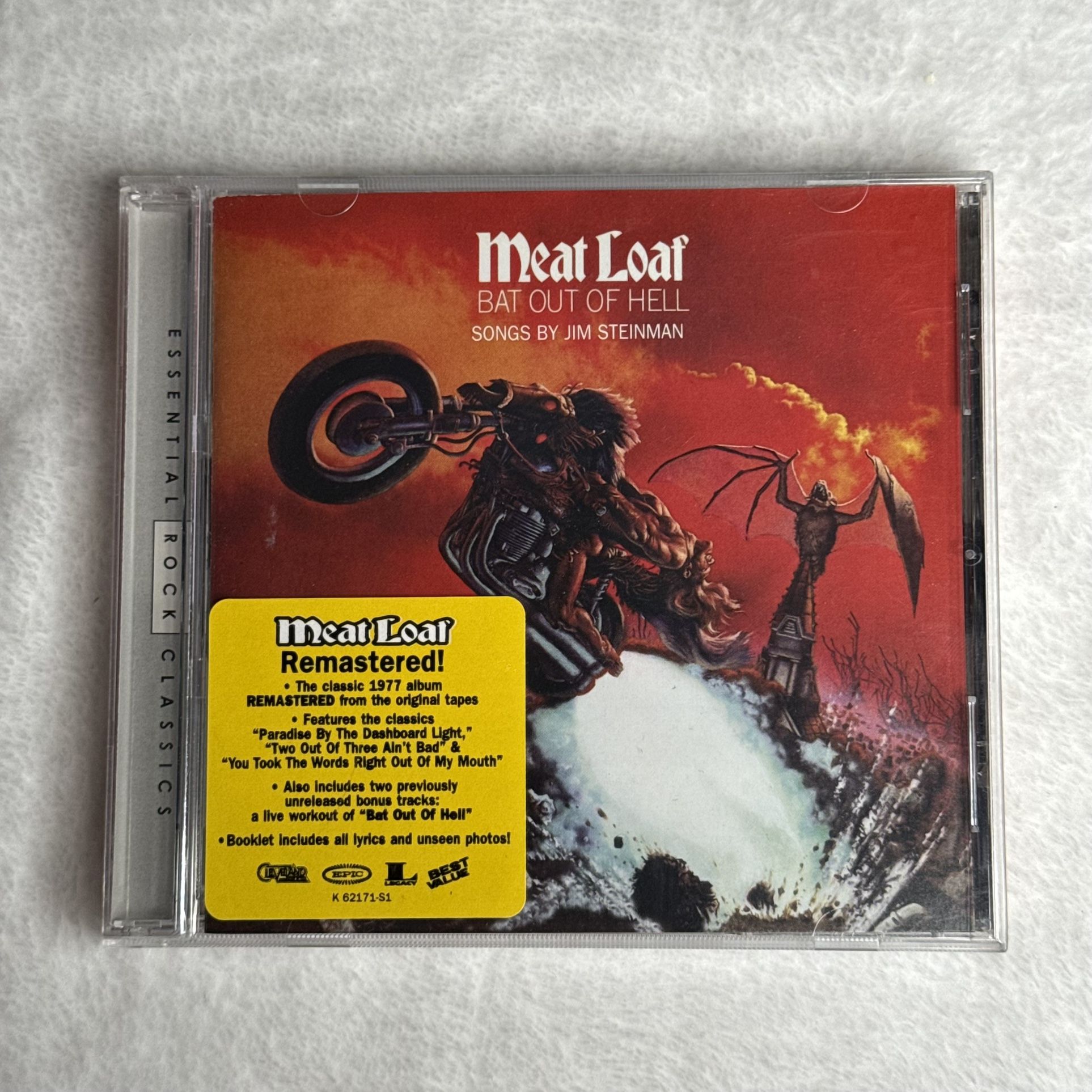 Meat Loaf – Bat Out of Hell (Remastered) CD 2001 Epic Legacy Essential Rock