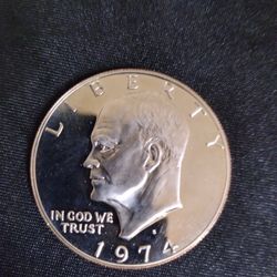 1974s 40% Silver Eisenhower Dollar