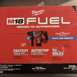 Milwaukee M18 FUEL 18V Lithium-Ion Brushless Cordless SDS-Plus 1-1/8 in. Rotary Hammer Drill (Tool-Only)