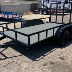 6.5x12x1 TA UTILITY TRAILER FLAT BED CAR HAULER