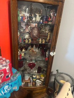Antique glass display case