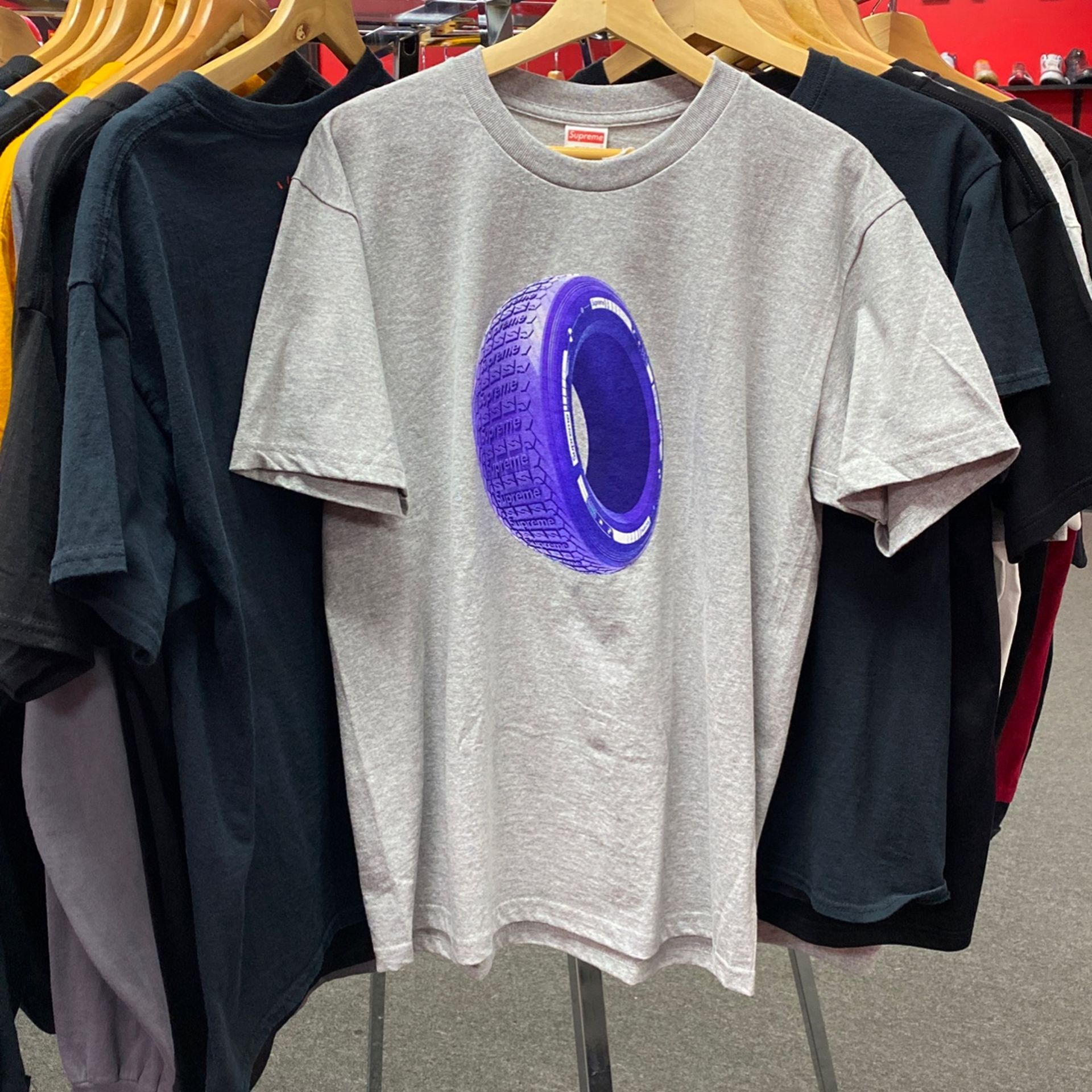 Supreme tire on sale shirt