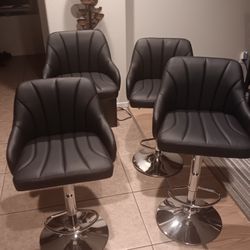 Leather bar stools