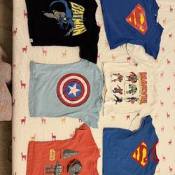 Superheroes /Star Wars/Marvel Tees - Exclusive Brands- Like New In Condition - Pack Of 6- Gap/ H&M 