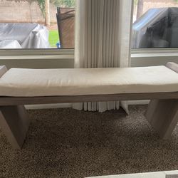 Wood & Cream Bench