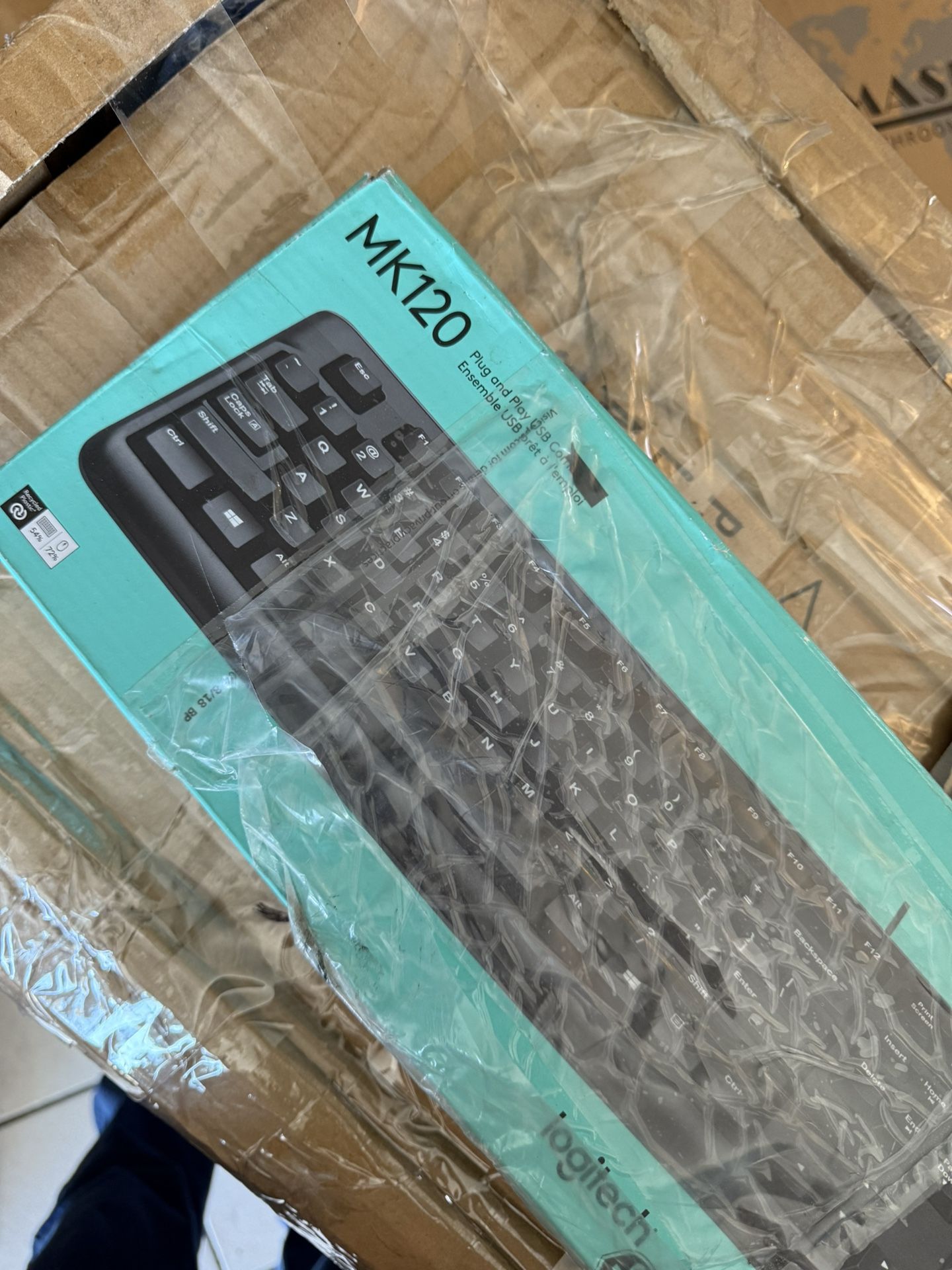 Wired USB Keyboard and Mouse Logitech MK120.