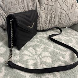 Black Leather Crossbody Bag