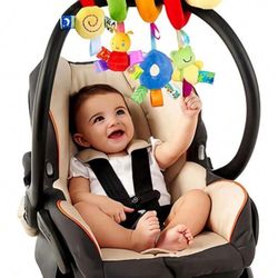Baby Bed Hanging Rattle Toy, Car Seat Hanging Spiral Rattle Toy, Suitable For Baby Carriage (Color And Pattern Of Small Doll Pendant Tag Are Randomly 