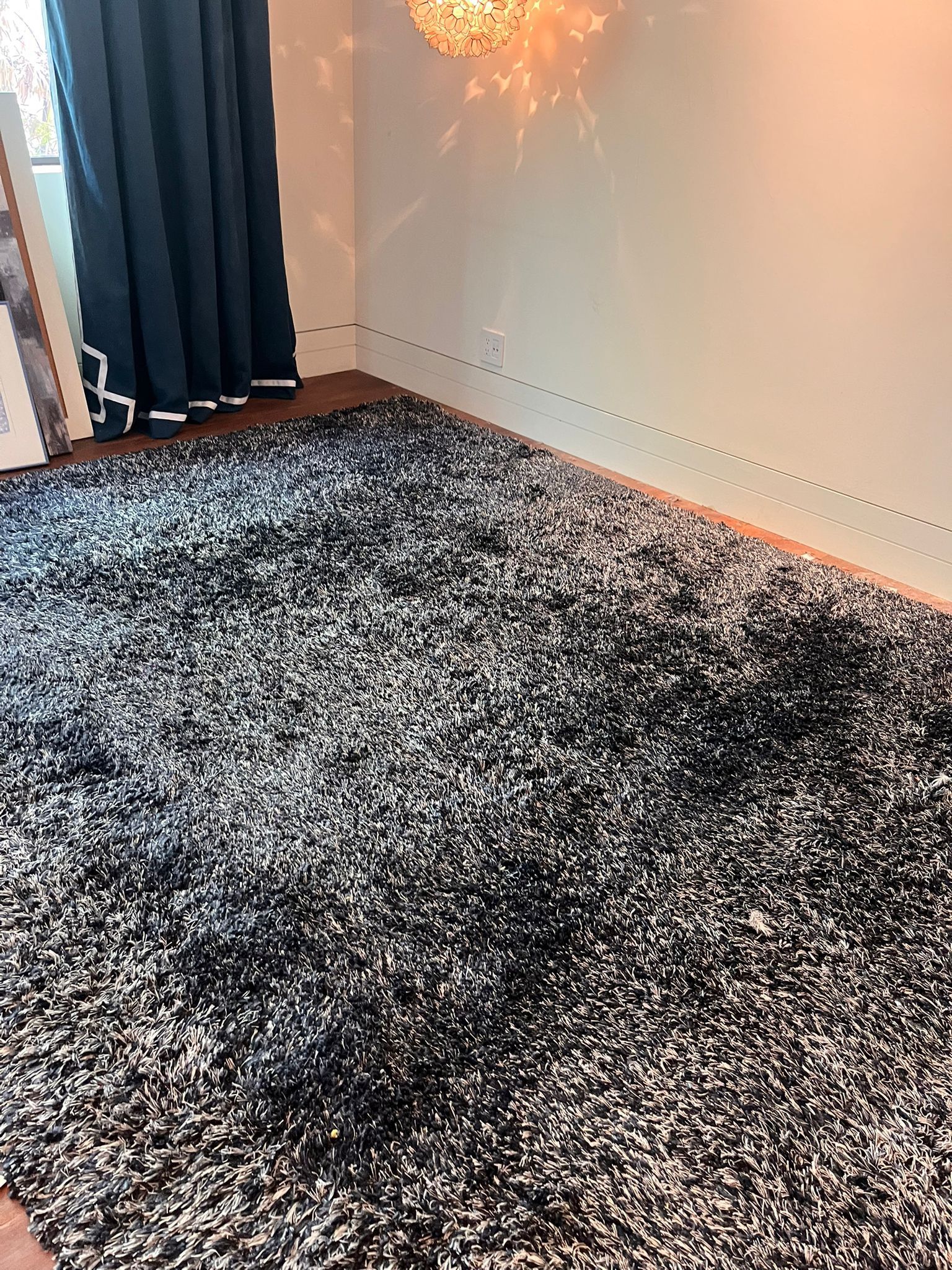 Large Blue Shag Area Rug