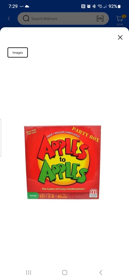 Apples To Apples Card Game