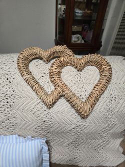Rustic Boho Double Woven Heart Wreath