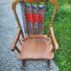 Children wood rocking chair