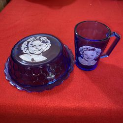 1930’s Shirley Temple Child's Cereal Bowl & Mug. EUC Thumbnail
