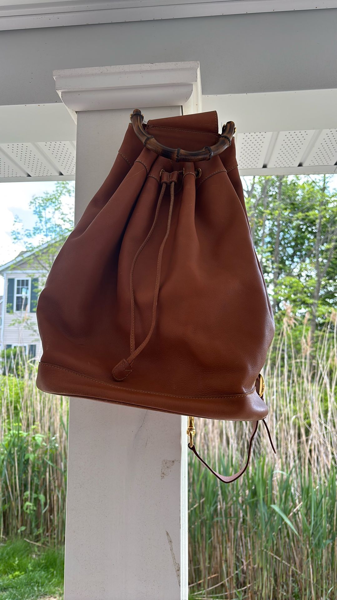 Gucci Bamboo Bucket Backpack