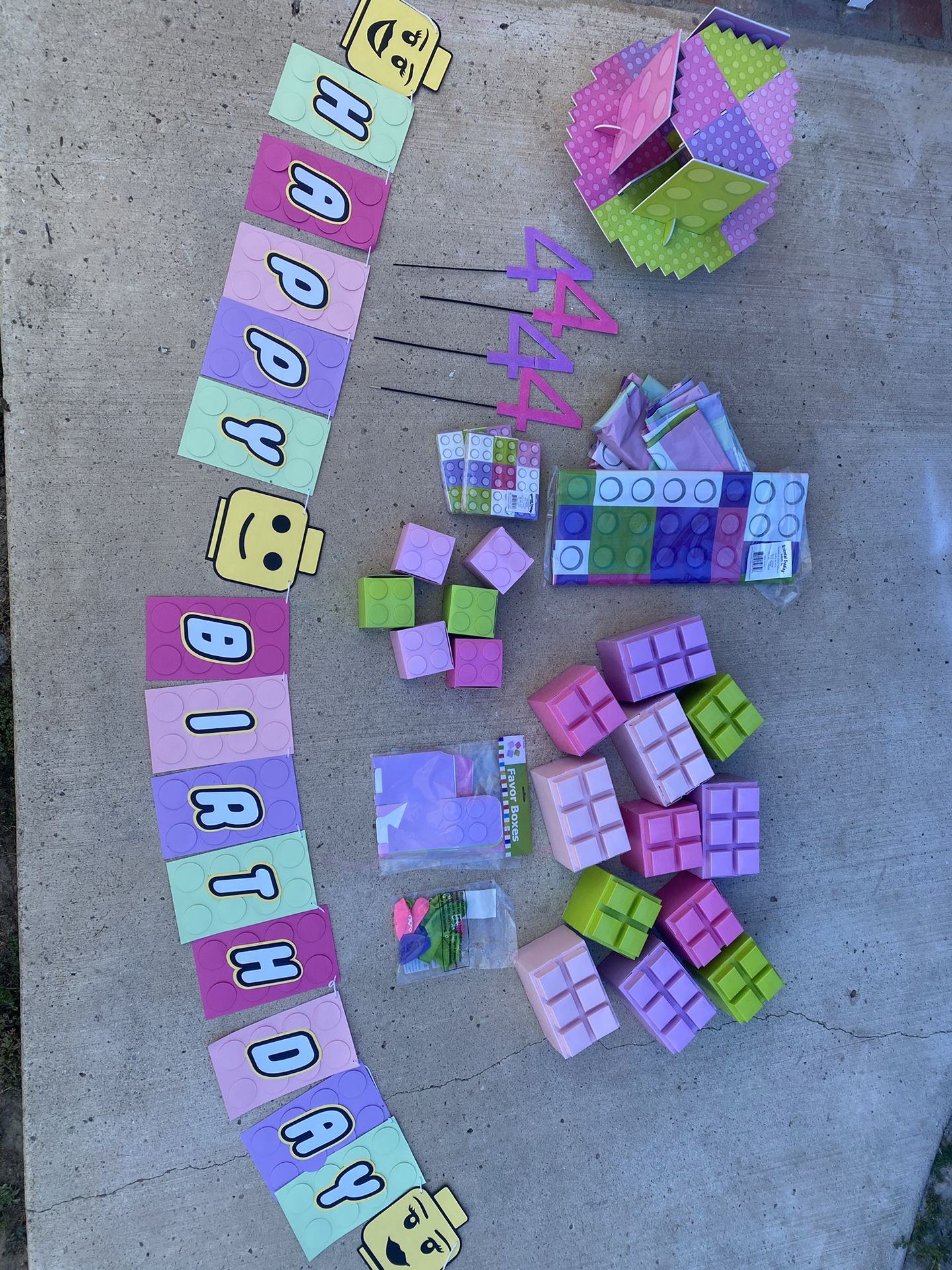 Lego Girls Birthday Banner And Supplies