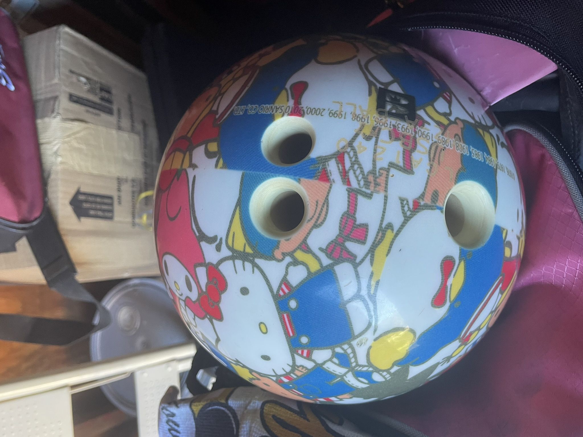 Limited Edition 50th Anniversary Sanrio Bowling Ball. Hello Kitty Brunswick