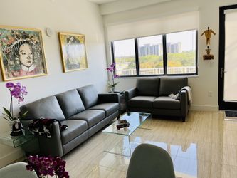 Macy’s Leather Couch Set