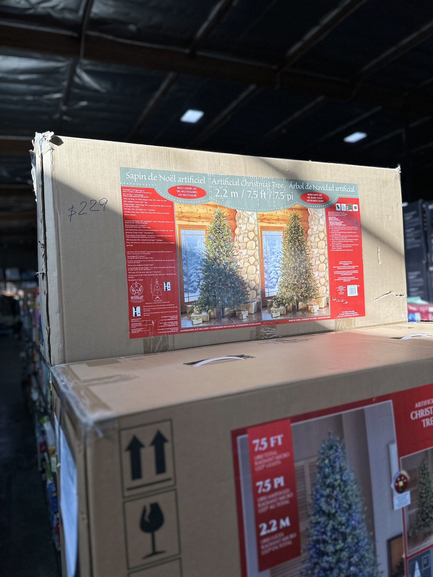 Christmas tree 7.5 ft LED artificial full shape premium holiday Costco Liquidation π₯