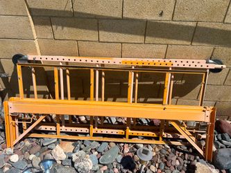 Orange Metal Folding Scaffold Work Platform