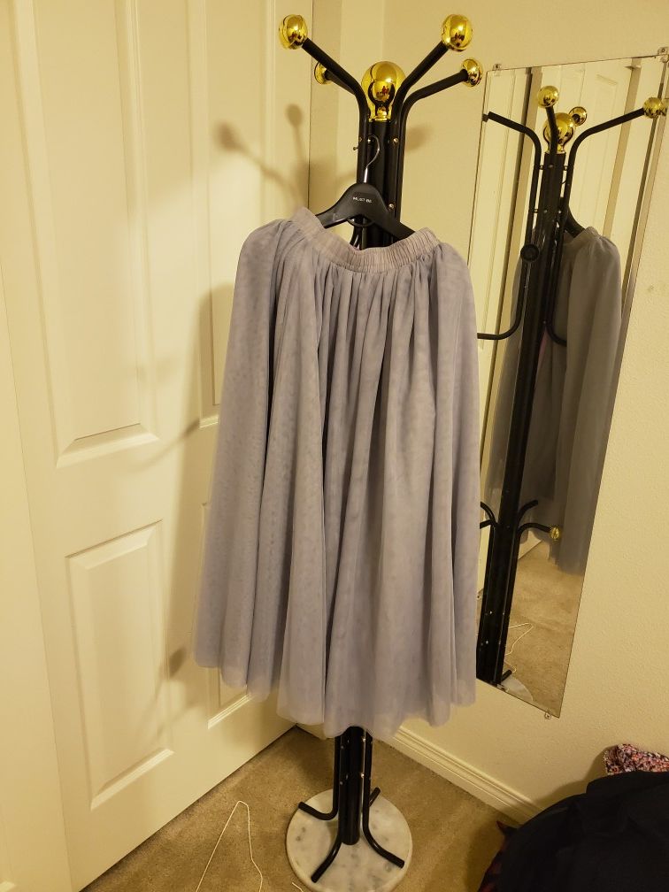 Grey tulle skirt