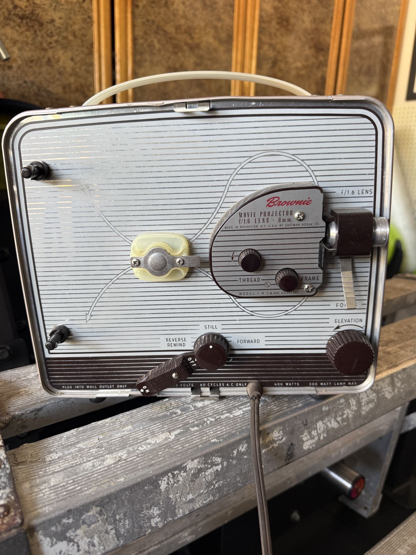 Vintage Kodak Brownie 8mm Movie Projector Model I w/ Case – Lamp Works