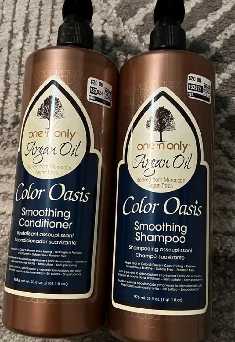 One ‘n Only Aragan Oil Color Oasis Smoothing Shampoo & Conditioner 33 Fl Oz Ea