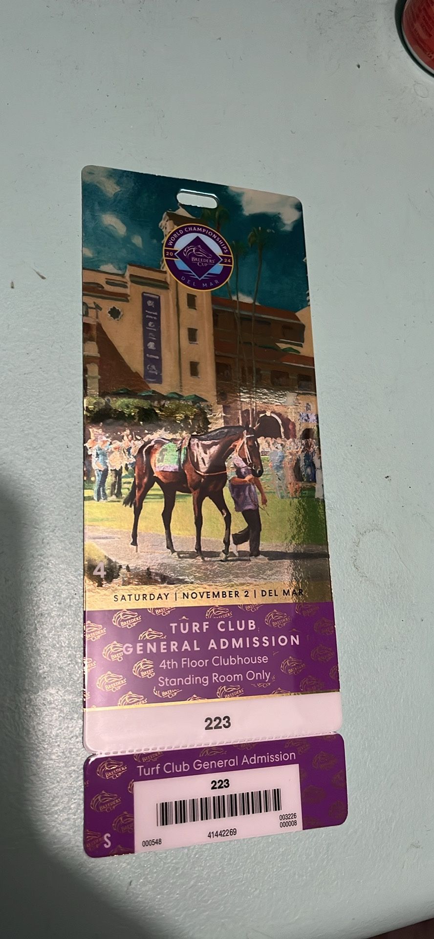Turf Club Extra Ticket Nov 2nd Del Mar Racetrack