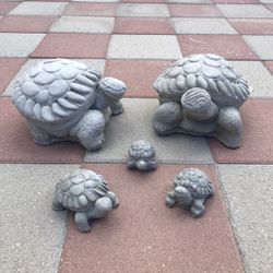 New Set Of Turtles Made Out Of Cement Beautiful Yard Decoration 