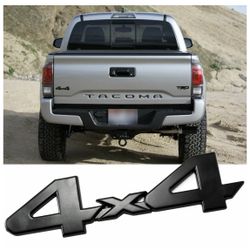Black 4x4 Logo Badge Trunk Fender For Toyota