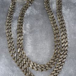 new 22inch 10k gold Bust down miami cuban chain 8mm 5ctw vs diamond ALL REAL NO TRADES