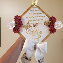Graduation Cap Topper And Graduation Fan/paddles 