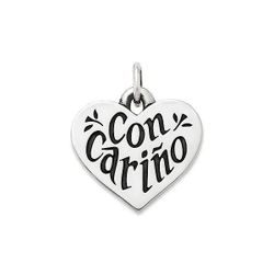 Rare Retired James Avery 925 Sterling Silver Con Cariño With Love Charm