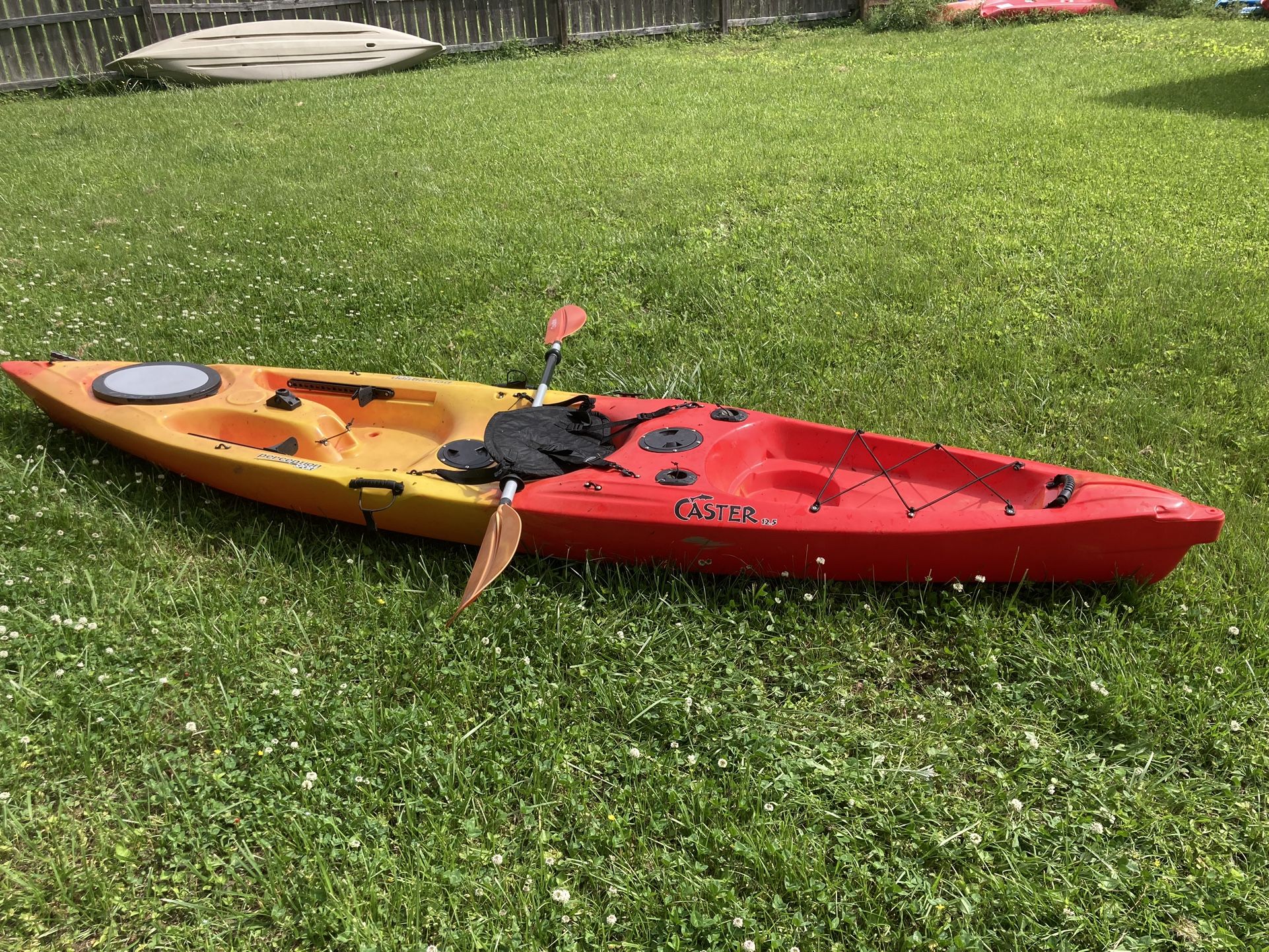 Caster 12.5 Fishing Kayak & Paddle