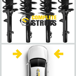 Front & Rear Quick Complete Strut Assemblies with Coil Springs Replacement for 1(contact info removed) Set of 4