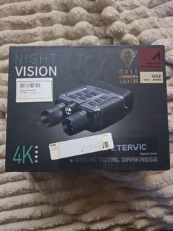 4K Night Vision Binoculars featuring a 2024 Muse Design Gold Award.These binoculars are capable of recording 4K resolution video and capturing photos.