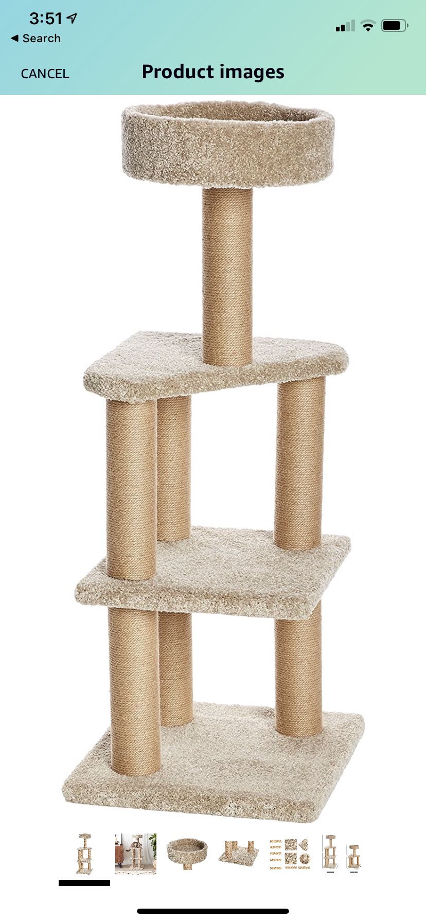 Cat tree with scratching posts